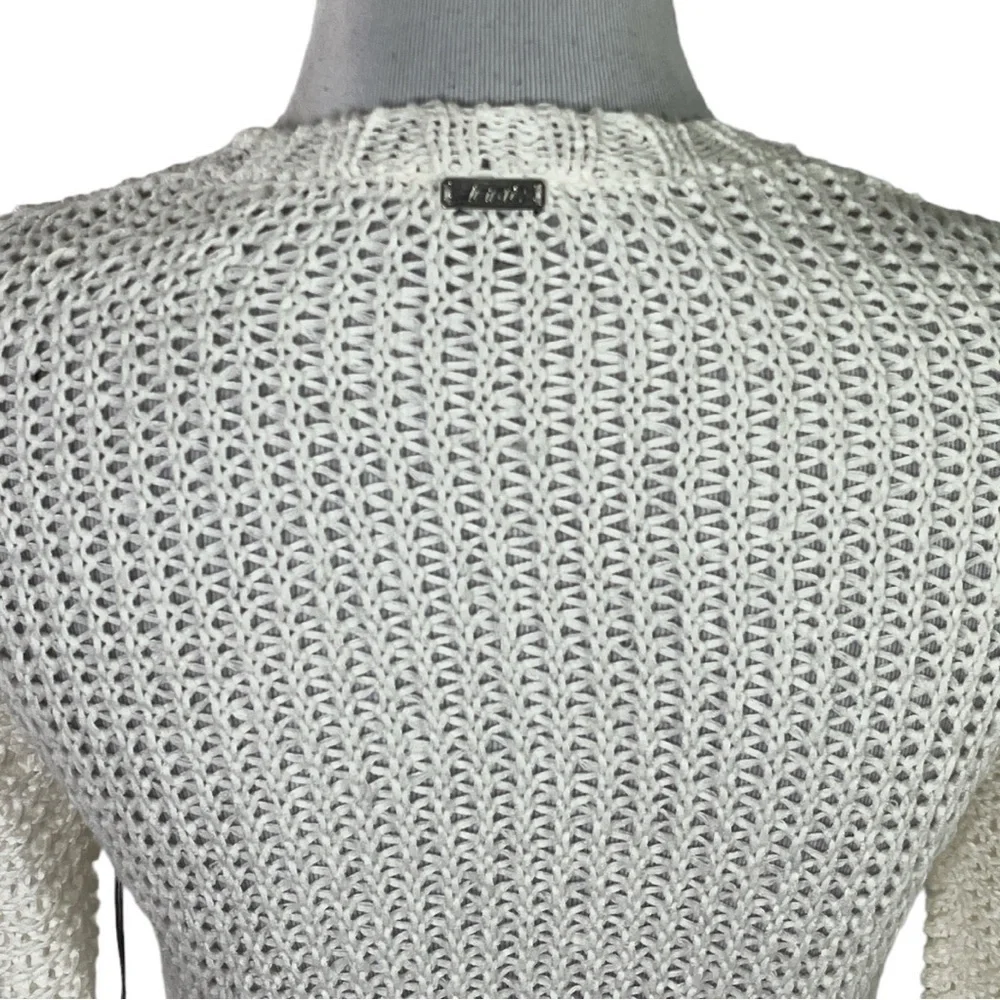 NWT JoFit Stay Inn Sweater size Small in White Asymmetrical Long Hem - Picture 6 of 10